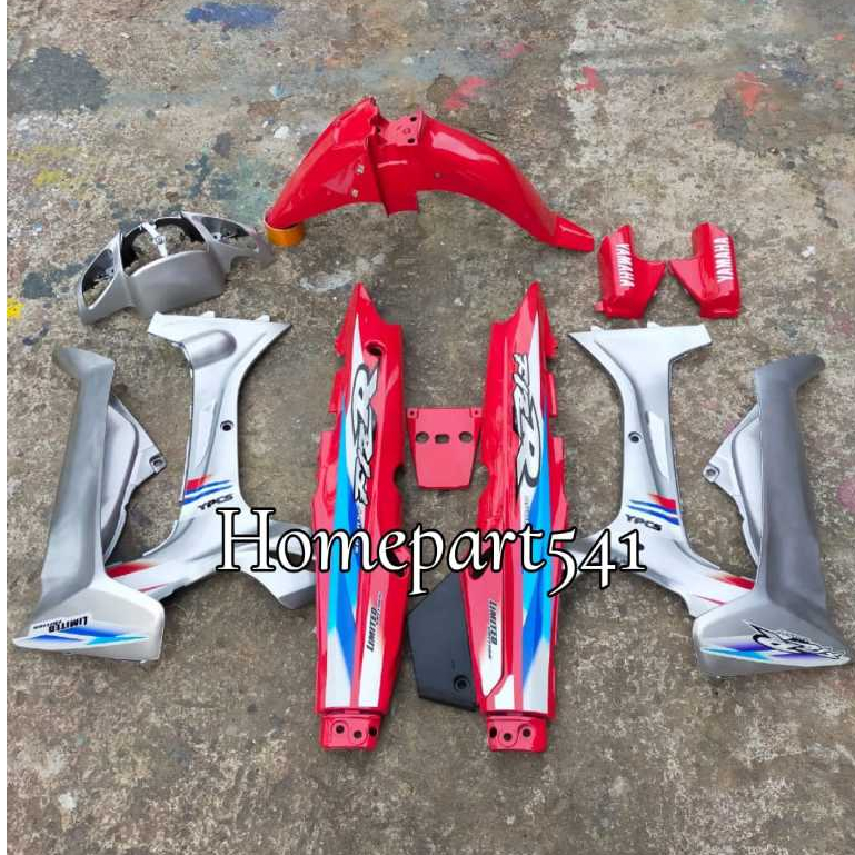 FULL SET BODY HALUS YAMAHA FIZ R FIZR SPORTY LIMITED EDITION SET STRIPING WARNA MERAH SILVER