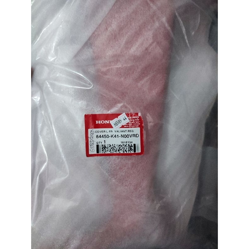 64450-K41-N00ZA Legsil Leksi Tebeng Sayap Kiri Merah ORI Honda Supra 125 FI 2014 - 2019