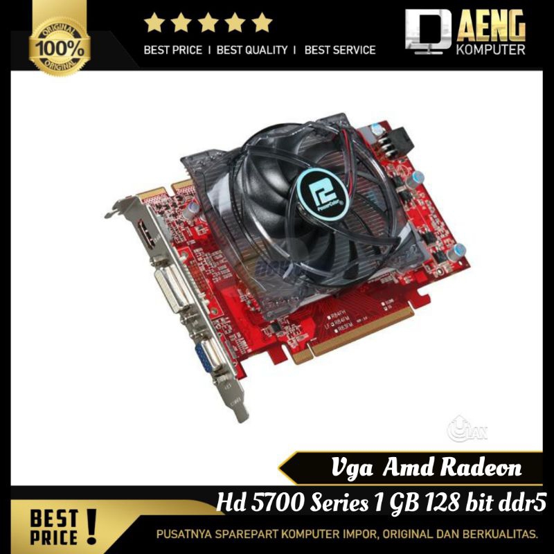 VGA AMD Radeon HD 5700 Series 1 GB 128 Bit DDR5 Brand Power Color Murah