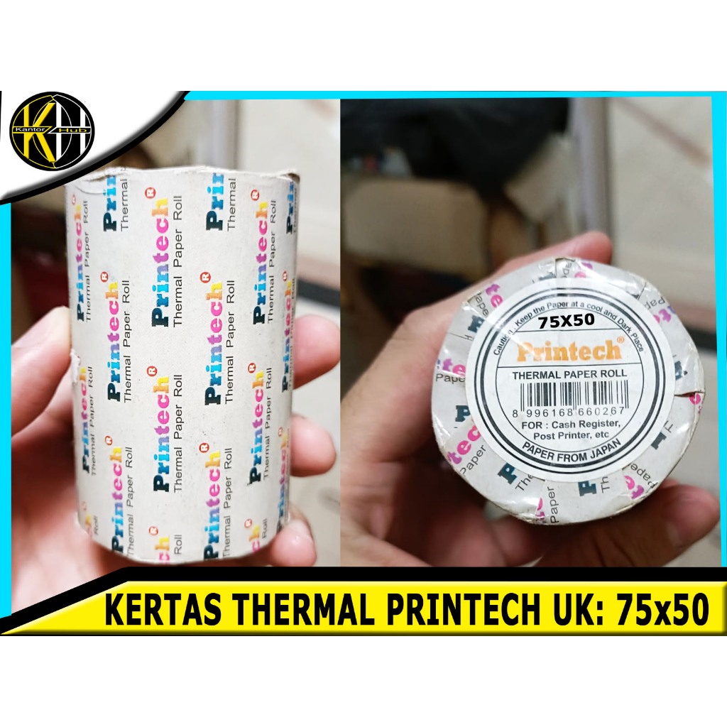

Jual kertas kasir 75x50 / Kertas Thermal 75x50 / Kertas Thermal Printech 75x50