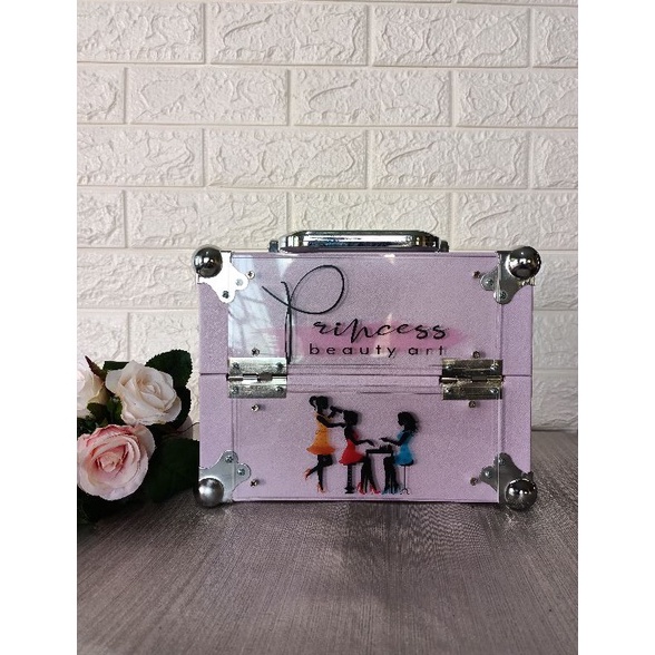 KODE T33K Beautycase small MDF kerang Lilac tas koper koper makeup
