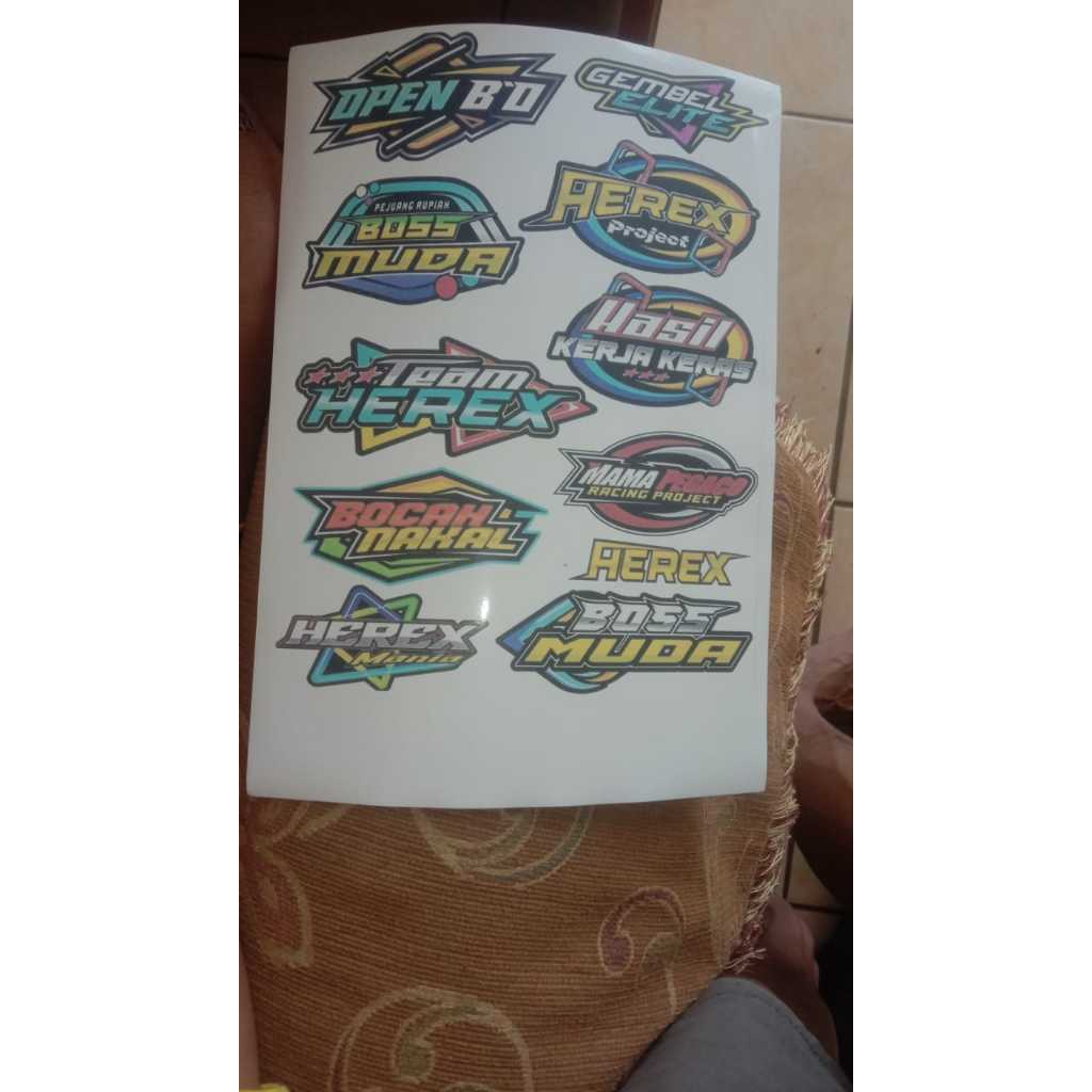 STICKER RACING JAGOAN MAMA/STIKER HEREX/STIKER BOS MUDA/VARIASI STICKER ALL ITEM