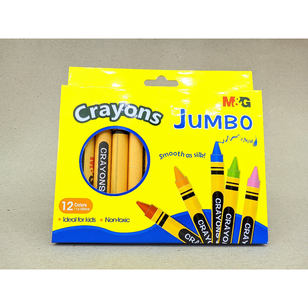 

CRAYONS JUMBO 12 COLORS AGMX4224 M&G
