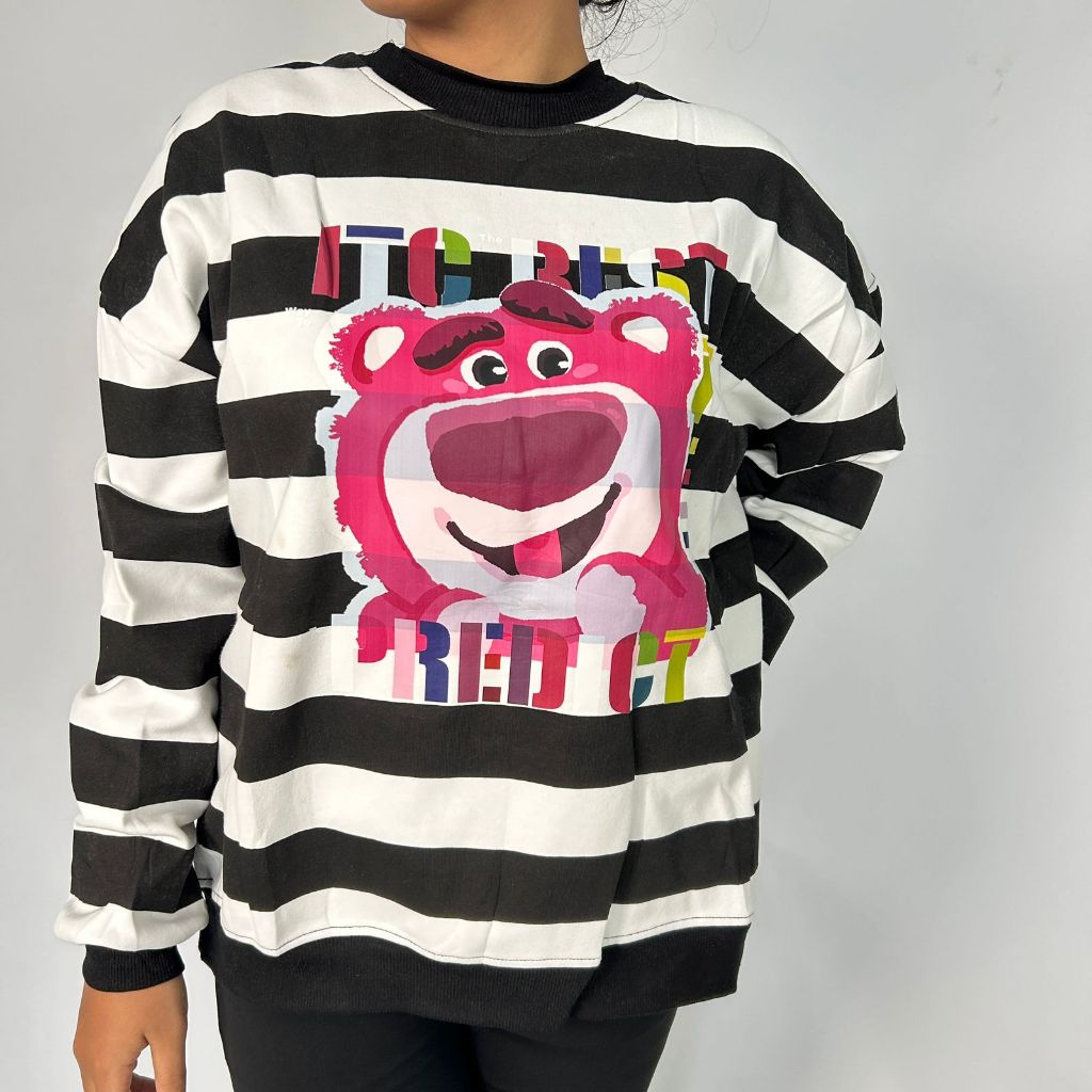 Kaos Salur Lotso Wanita Crewneck Oversize