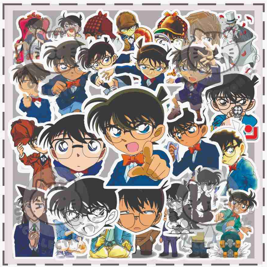 

(30 PCS) Sticker Anime/ Sticker Detective Conan Glossy/ Conan Sticker Pack