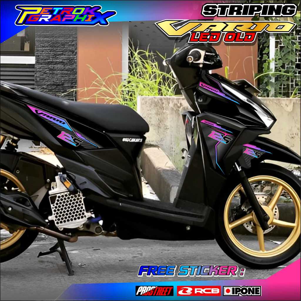 STRIPING VARIASI MOTOR VARIO 125 LED OLD / STICKER LIST VARIASI HONDA VARIO 125 LED OLD