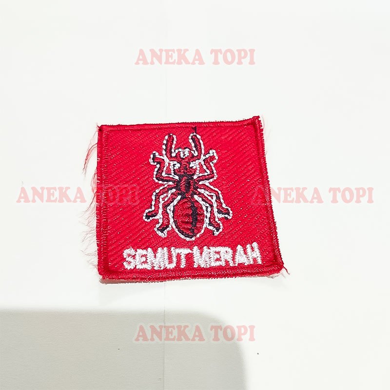 Bordir Semut Merah Tanda Regu Pramuka Bet Bordir Atribut Pramuka - Aneka Topi