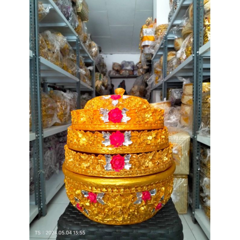 Bokor fiber tumpuk 3 prada biasa size 28cm