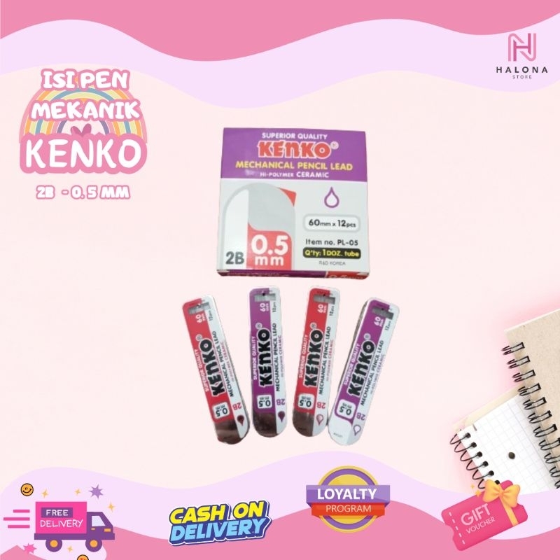 

Pencil Lead / isi Pensil Mekanik Kenko 2B 0.5mm