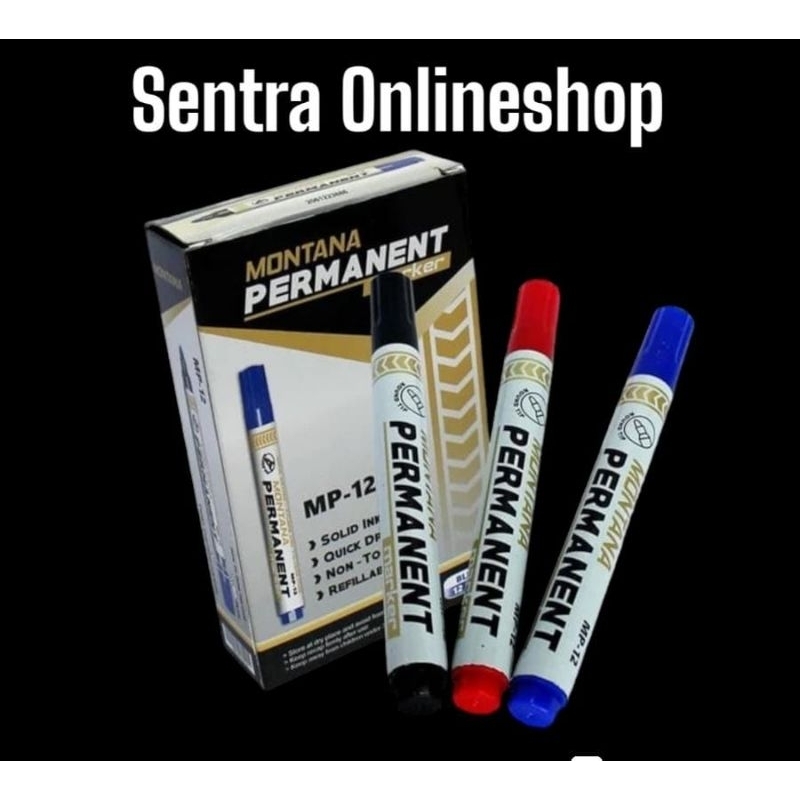 

Spidol permanent Hitam merk Montana