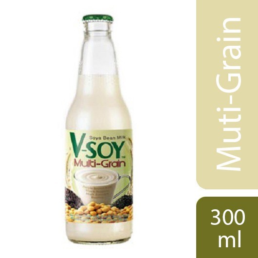 

Susu Kedelai V-Soy Multi Grain 300ml | Soy Milk Bottle Glass Multi Grain V soy