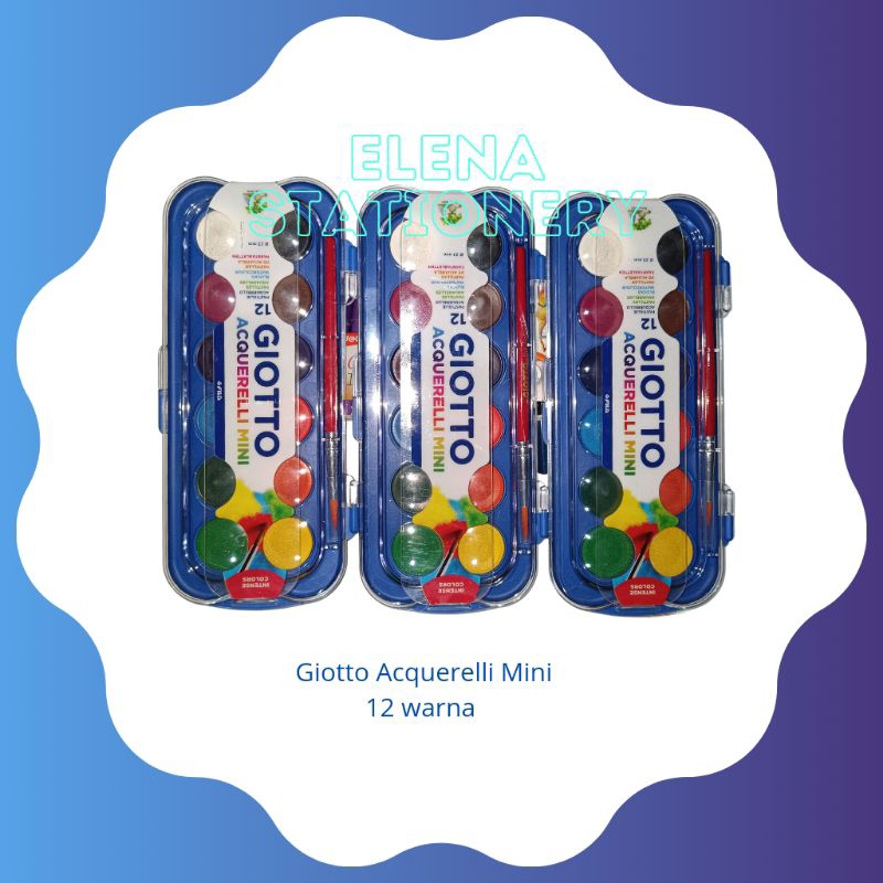 

giotto acquerelli mini 12 warna / watercolor / cat air set