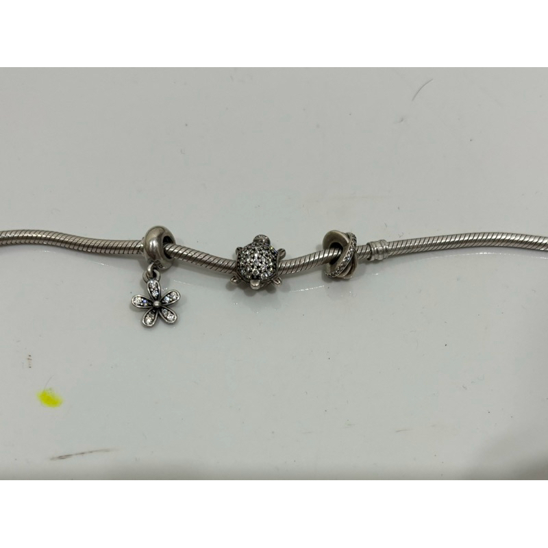 Pandora charm original authentic preloved charms flower turtle