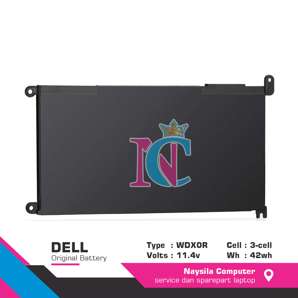RK Baterai Original DELL Inspiron 14 3480 3482 3493 7460 7472 5468D 7460 (42Wh) WDX0R / WDXOR