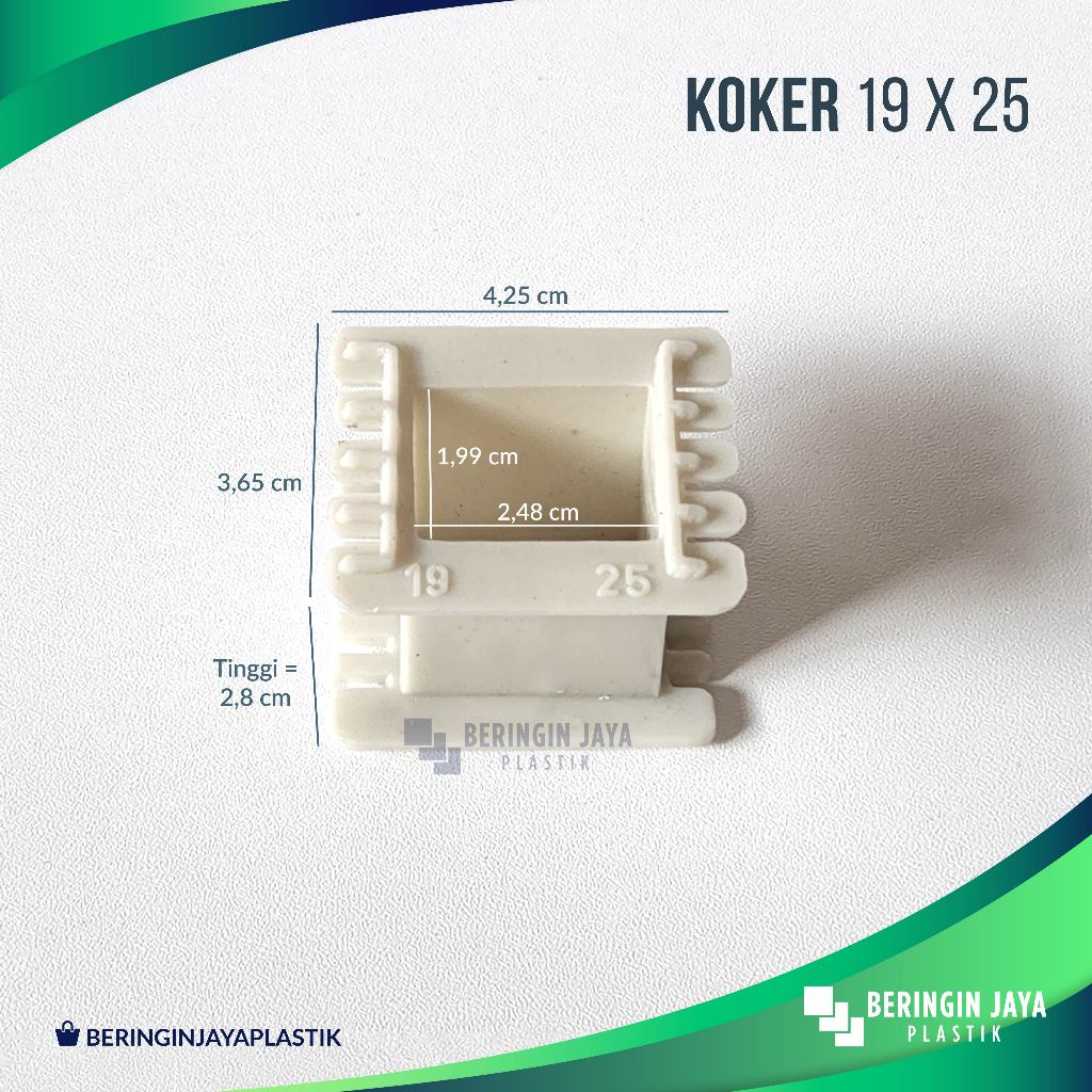 Koker Trafo Kotak 19x25 / Bobin Bobbin Dudukan Besi Plat Keren Kern Travo Tahan Panas Bahan Plastik 