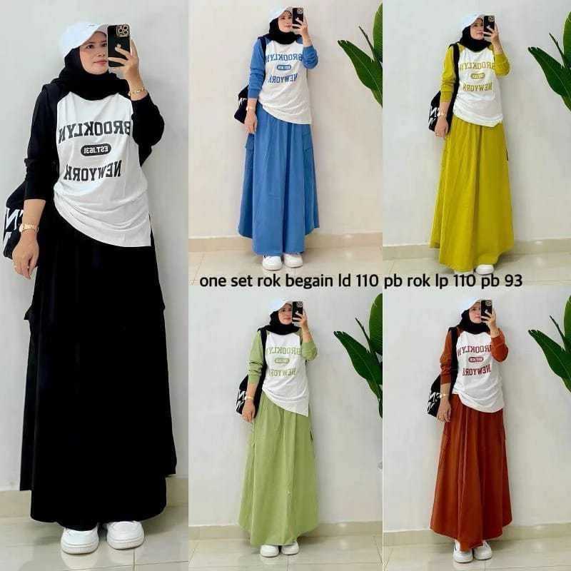 ONE SET COTTON COMBED 24s ROK CARGO BROOKLYN JOHNSTONE PREMIUM COTTON set zolaqu setelan zolaqu sete