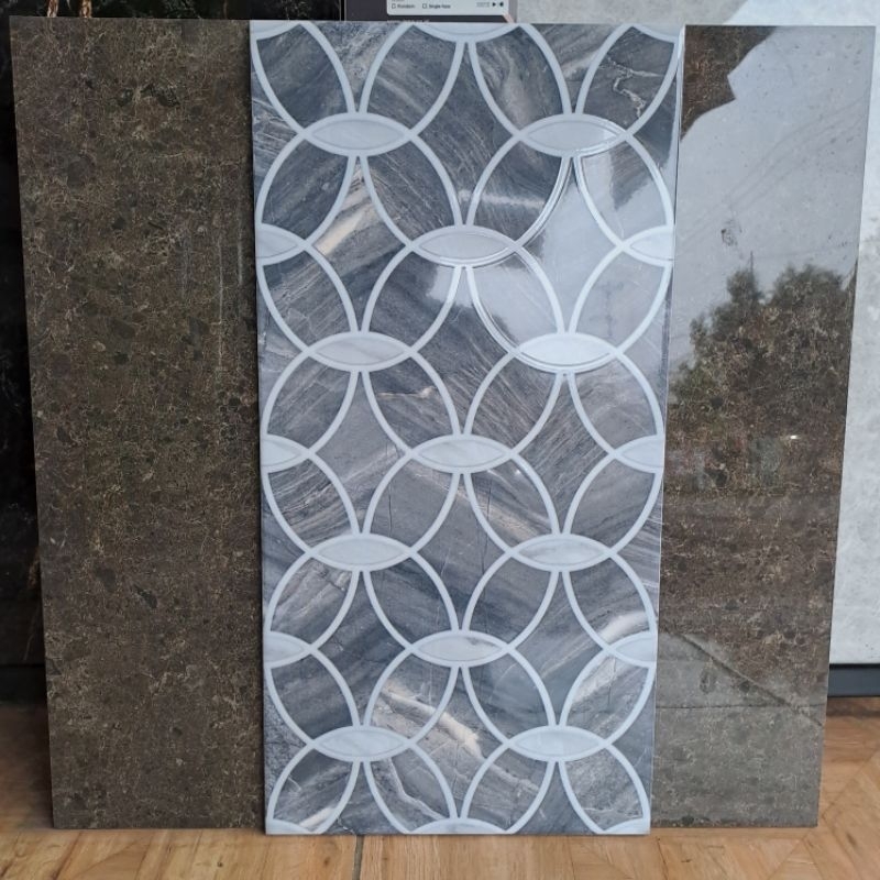 Keramik Dinding Abu Tua Saafia 30x60 BRYANNA DECO DARK GREY