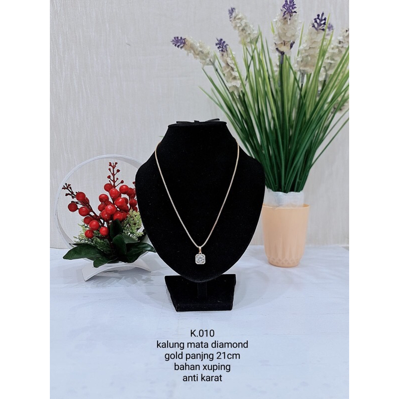SS 010 KALUNG MATA DIAMOND PETAK BAHAN CUPING ANTI KARAT