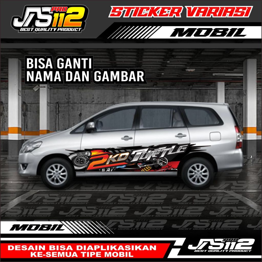 DECAL MOBIL INOVA 2KD BARONG STIKER INOVA REBON AVANZA XENIA DECAL STIKER MOBIL KIJANG PAJERO FORTUN