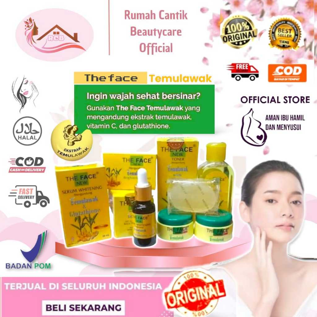 TEMULAWAK THE FACE ORIGINAL 100% Gak ORI uang kembali / PAKET TEMULAWAK 5in1 ORIGINAL