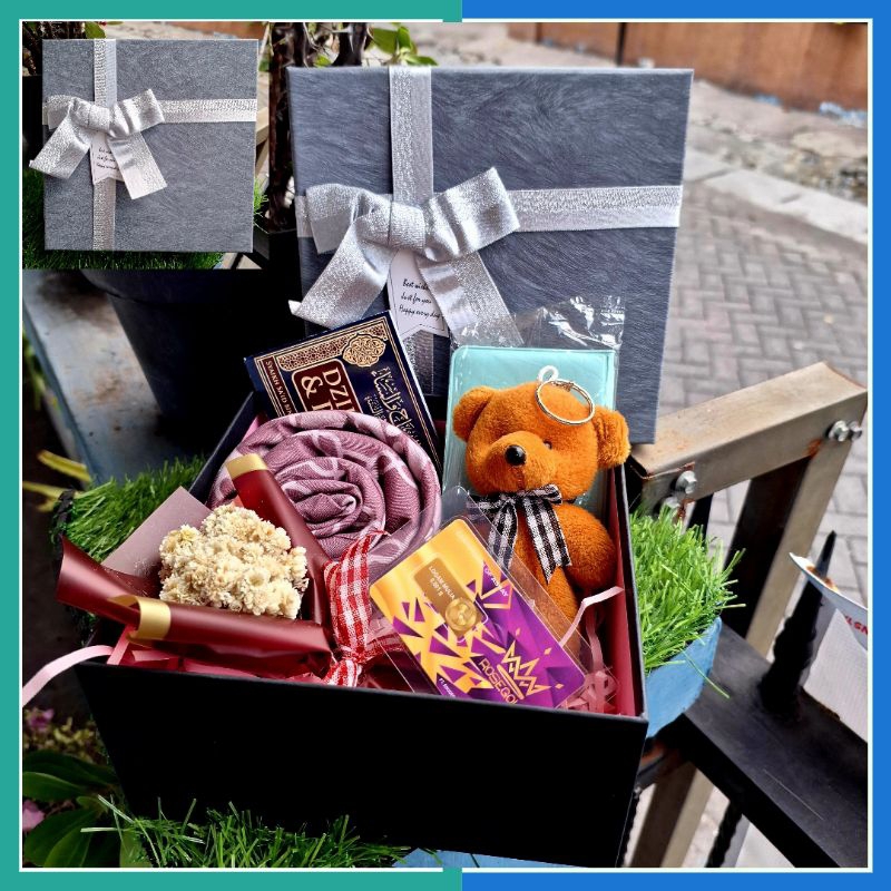 Hijab Azara Motif hampers hijab spesial hampers eksklusif  kado spesial hampers guru kado ibu hari g