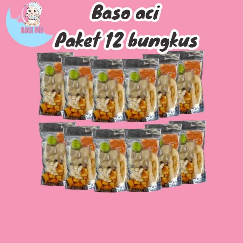 

MK SNACK [PAKET USAHA] 12 BUNGKUS BASO ACI INSTAN