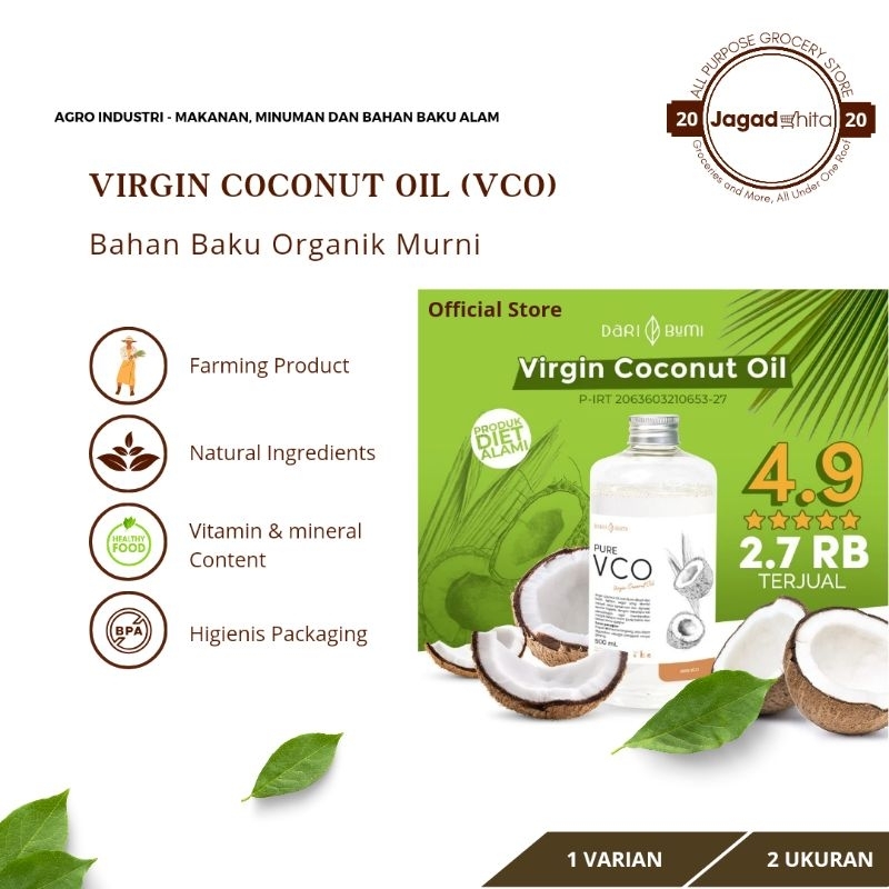 

DBUMI 005 - VIRGIN COCONUT OIL VCO DARI BUMI | VCO PREMIUM | VCO KESEHATAN