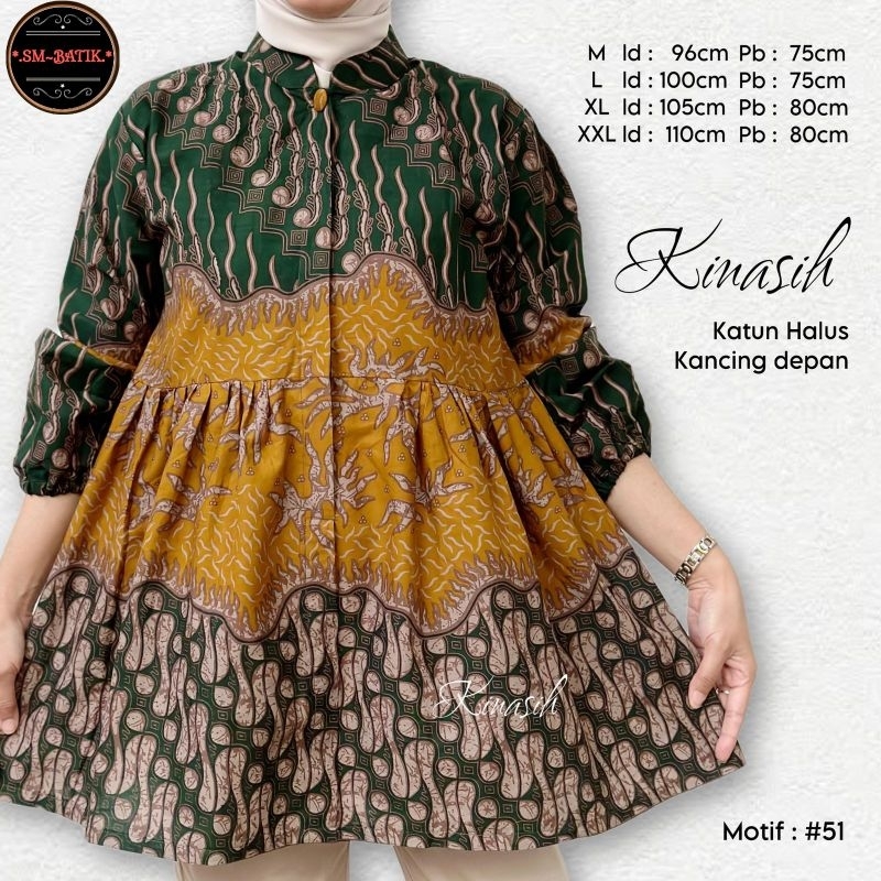 BLUS BATIK,BLUS PLUM,BLUS WANITA TERBARU,BLUS KUNING,BATIKKUMURAH