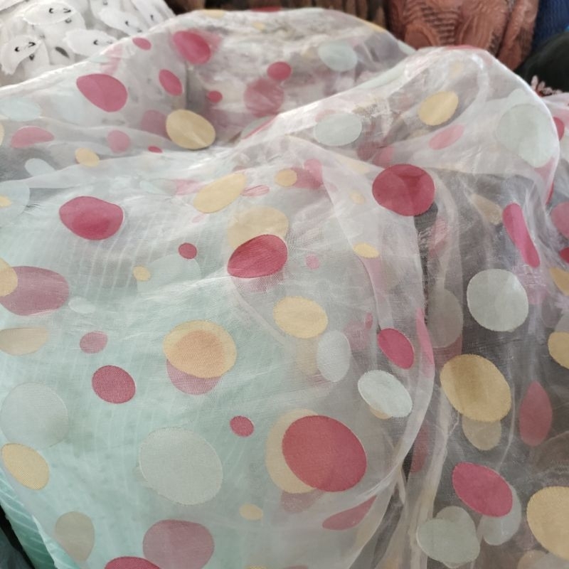 Kain organza motif - Bahan kain meteran Organza - bahan Organdi