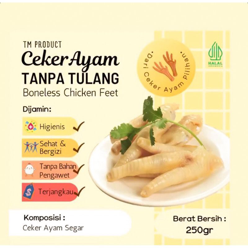 

Ceker tanpa tulang 250gr || Boneless chicken feet 250gr