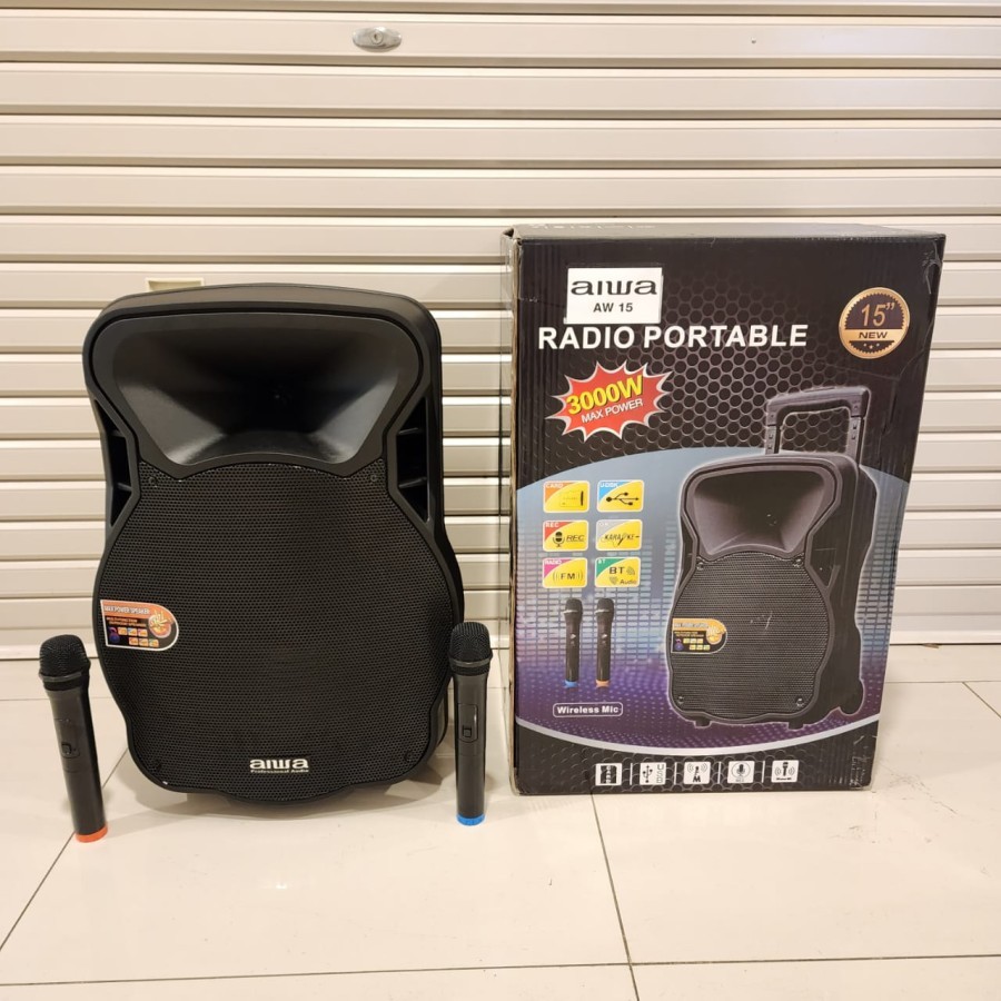 Speaker Portable Wireless  Aiwa WAS 115 (15 Inch) Bluetooth