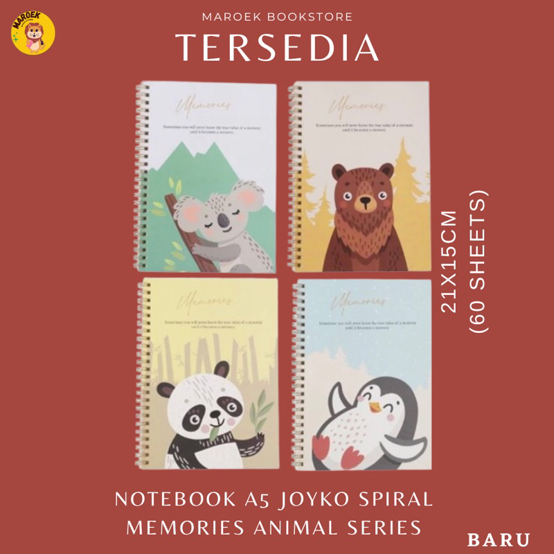 

Notebook Joyko Spiral A5 Cover Seri Binatang