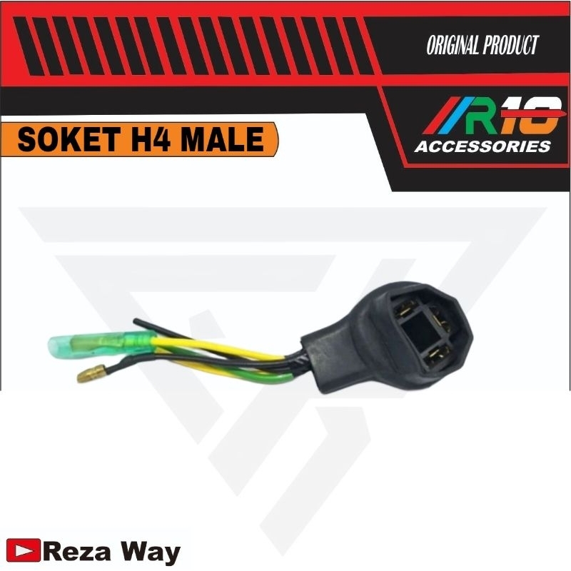 SOKET LAMPU H4 - ORIGINAL INDOPLUS - SOKET LAMPU MOBIL & MOTOR H4