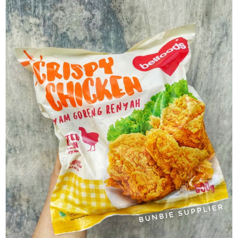 

Favorite Ayam Goreng Renyah Belfoods 500gr / Crispy Chicken Original & Pedas / Ayam Tepung