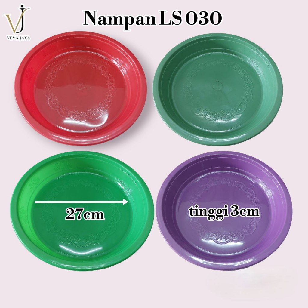 Nampan plastik bulat LS warna/ tampah bulat kecil