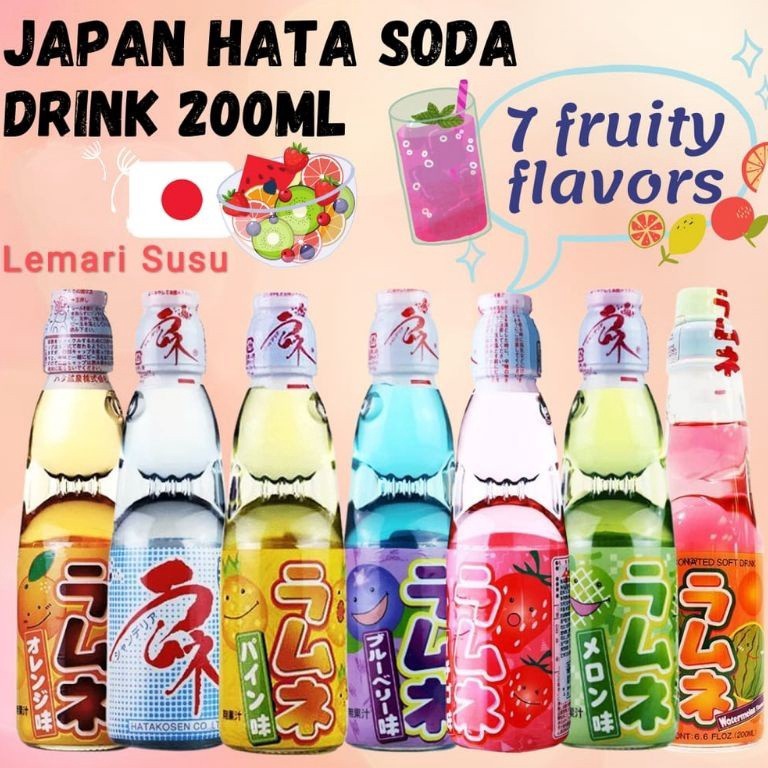 

Promo besar Ramune soda jepang hatakosen ramune hata ramune 2ml japanese fruit soda buah jepang