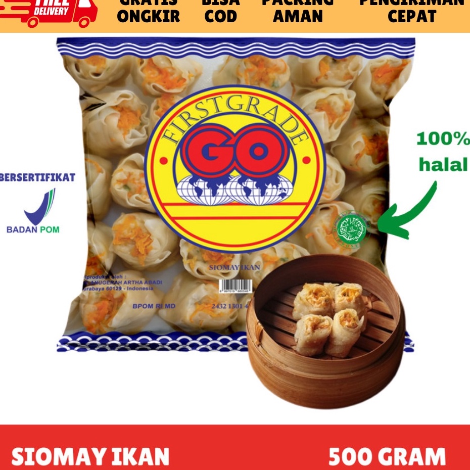 

Sale Oke FROZEN FOOD GO DIMSUM FROZEN ISI 2432 5GR SIOMAY IKAN MAKANAN INSTAN BAKSOSOSIS BPOM HALAL