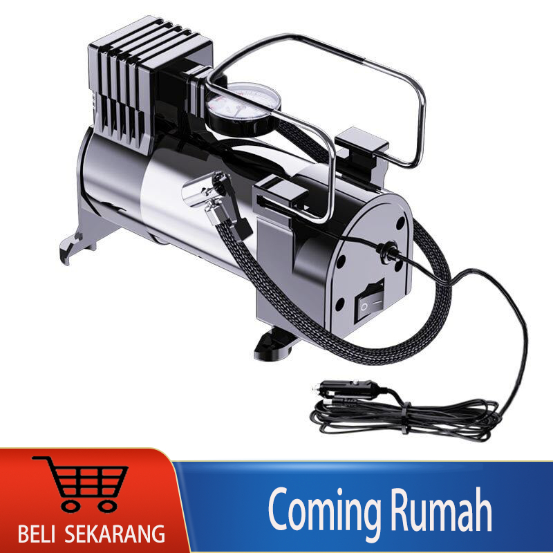 Paket Kompresor Mini Power Listrik 12V Kompresor Mini Plus Adaptor 16 Silinder Pompa Ban Mobil