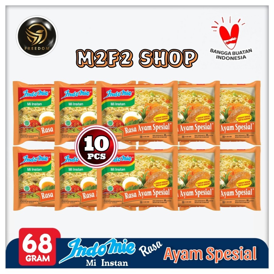 

Indomie Mie Instant Kuah Rasa Ayam Spesial | Bag - 68 gr (Kemasan 10 Pcs)