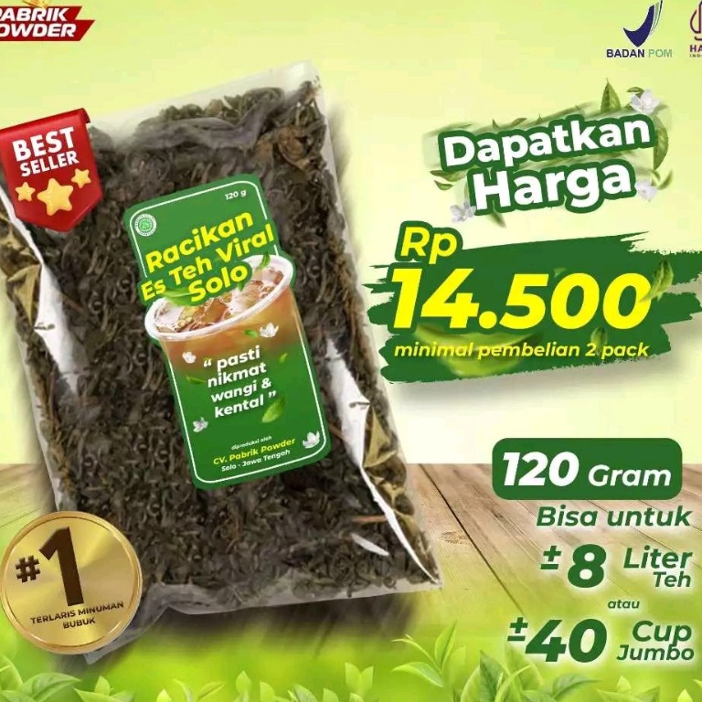 

Booming Racikan Teh Asli Solo Wangi Sepet Legi Kentel 12 gram