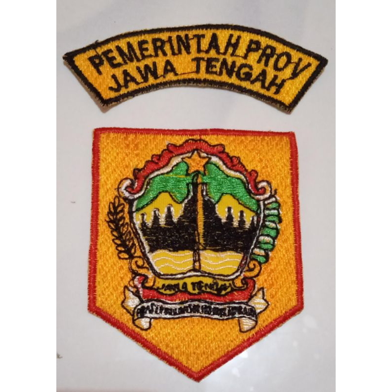 Badge Jawa Tengah Bordir logo pemprov jateng Dinas sepasang / bet pemprov jateng sepasang