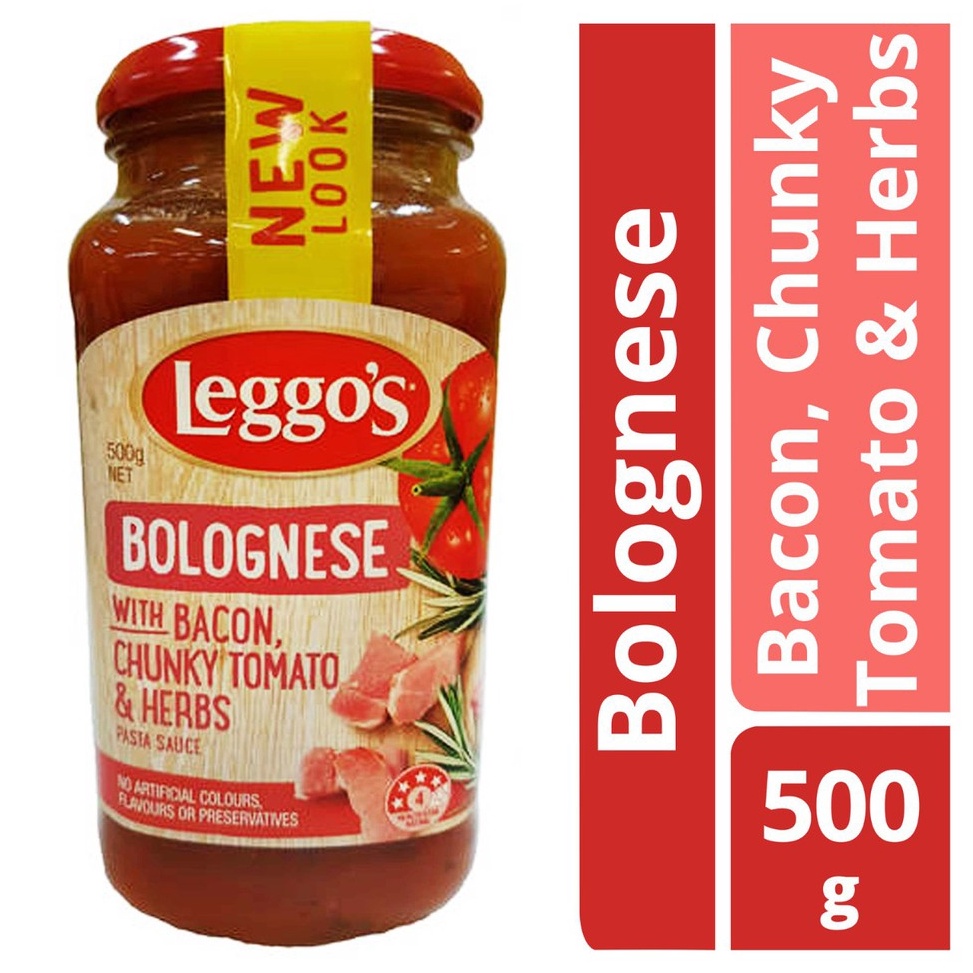 

Lagi Bagus LEGGOS BOLOGNESE WITH BACON CHUNKY TOMATO HERBS