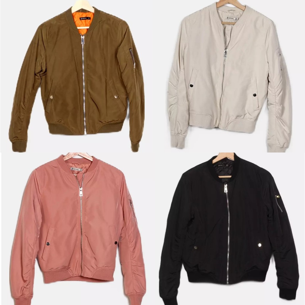 Stradivarius Bomber MA-1 Jacket - Jaket Wanita Pria Unisex