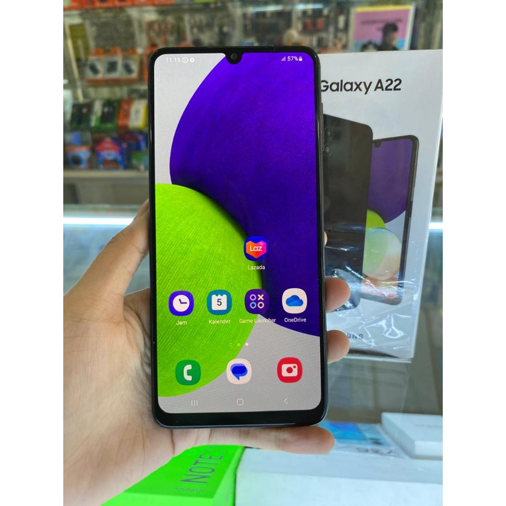 SAMSUNG GALAXY A22 4G 6/128GB SECOND SEKEN BEKAS RAM 6 INTERNAL 128
