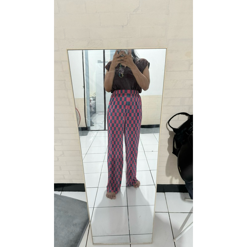 Preloved Kulot Highwaist kotak kotak