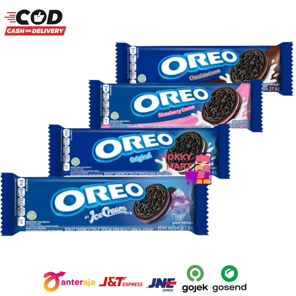 

( HOKKY) OREO BISKUIT SANDWICH 28GR SNACK JAJANAN ANAK MURAH ALL VARIAN RASA