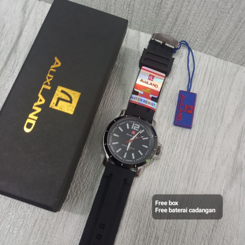 JAM TANGAN PRIA ORIGINAL AUXLAND BAHAN RUBBER