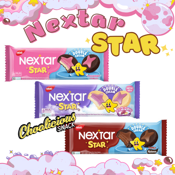 

ECER NEXTAR STAR Biskuit Rasa Strawberry Vanilla / Richoco / Korean Goguma @31,5 gram