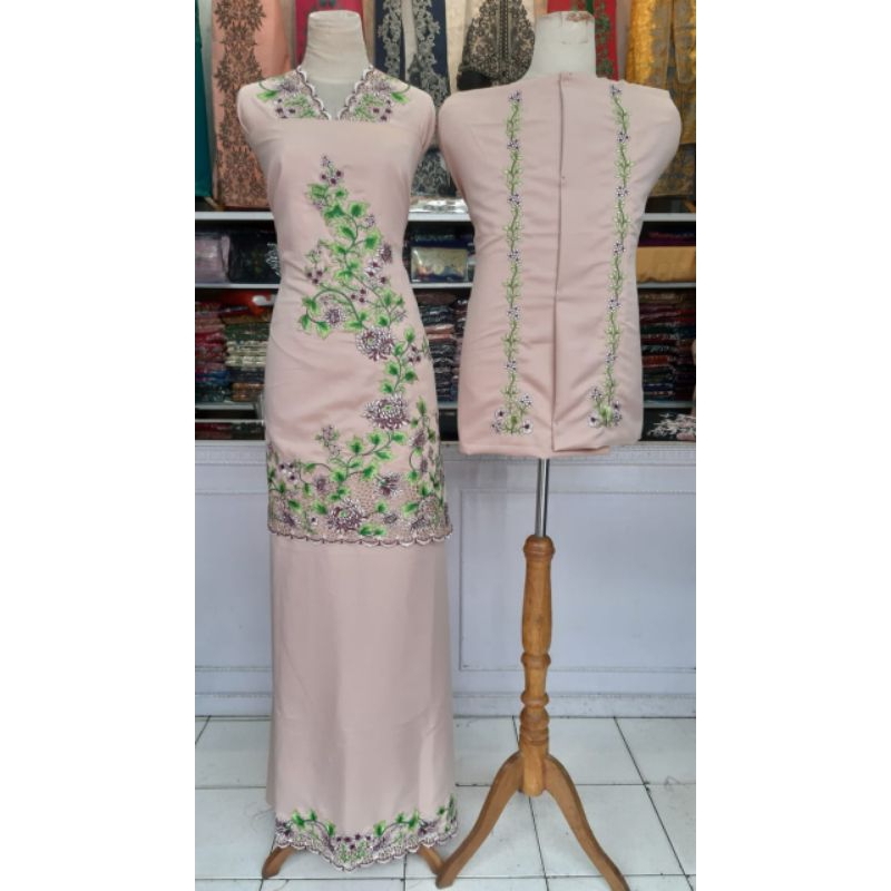 Bahan Cople Baju Kurung Bordir/Motif Bordir Kerancang Solder ZF - 8