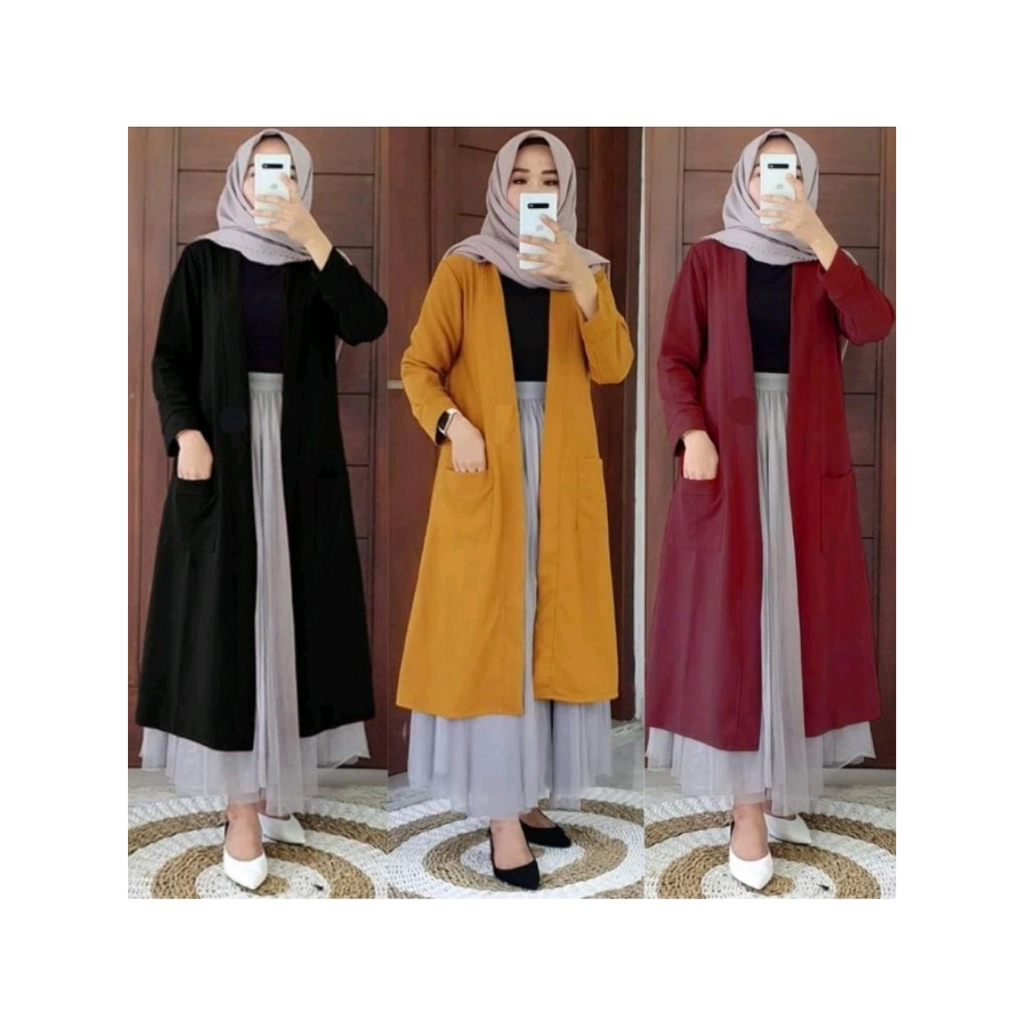 New Cardigan / Outer Long Tunik Wanita / Cardigan Tunik / Pakaian Wanita